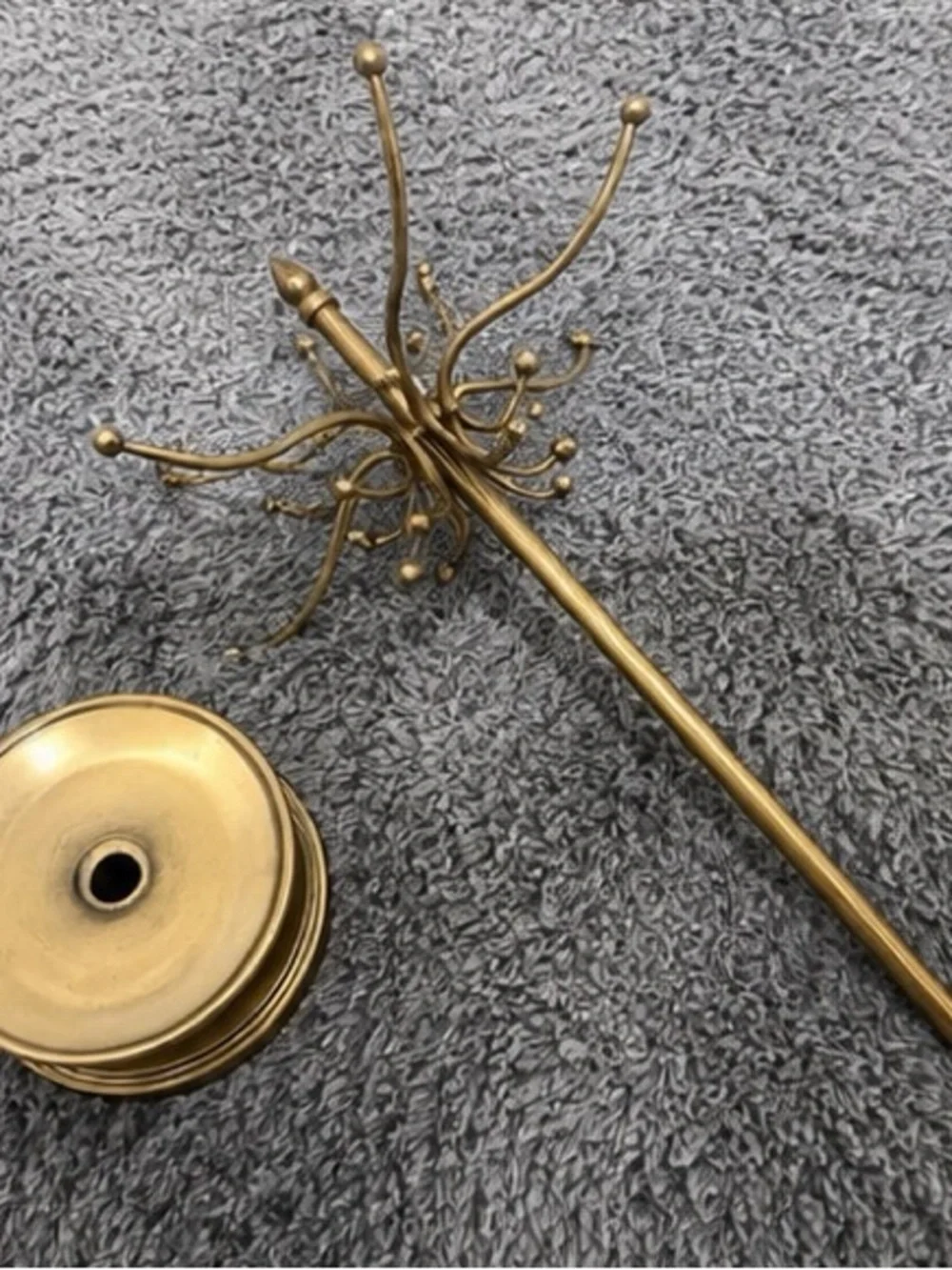 Gold Metal Jewelry Tree Stand